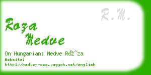 roza medve business card